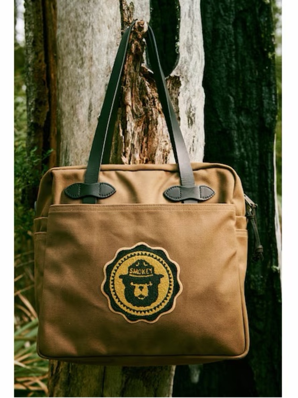 FILSON Rare Smokey Bear Canvas Leather Tote Bag